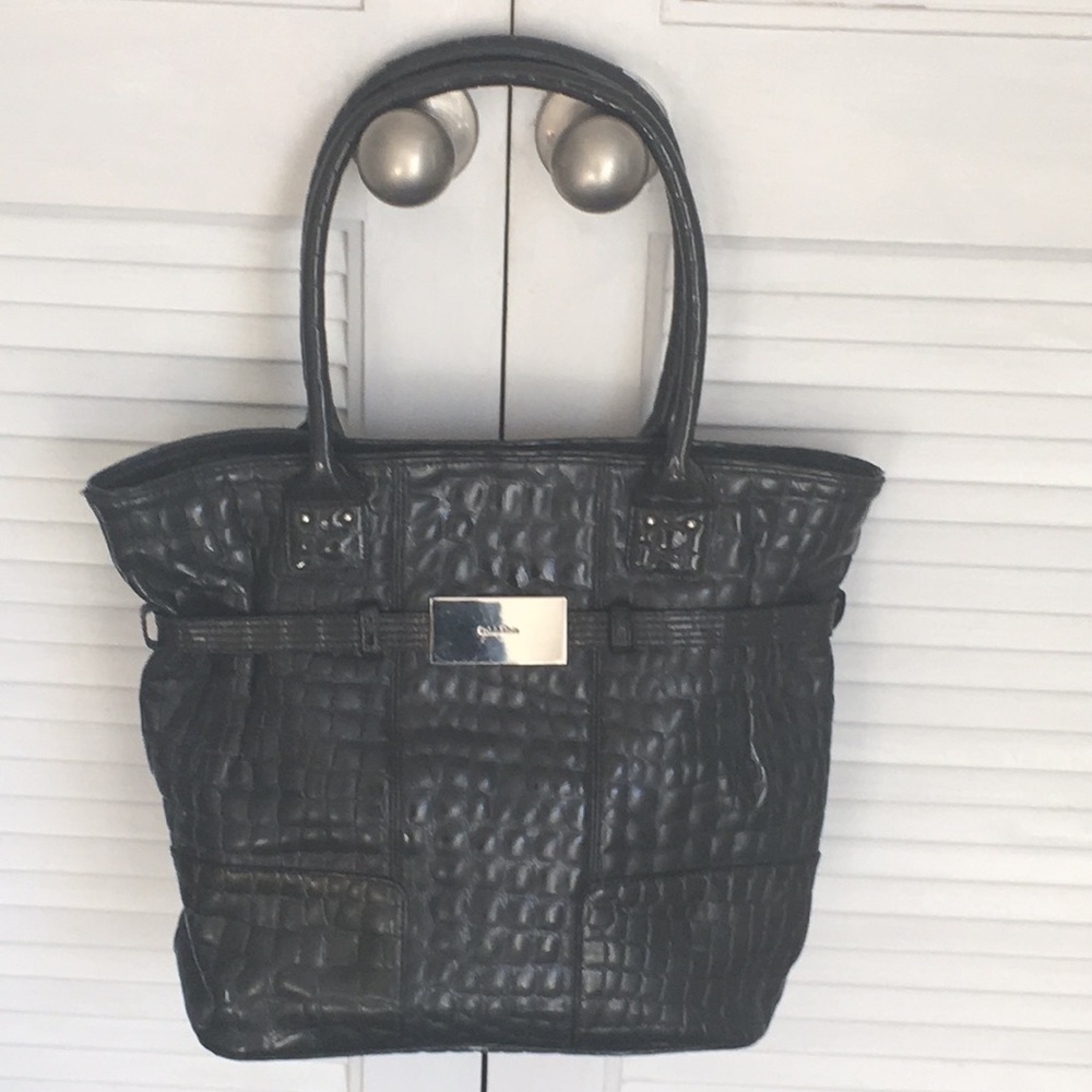 Calvin Klein mock croc tote